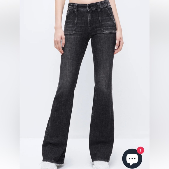 💫Miss Sixty Y2K Flaired Light Blue Jeans.. Rare FIND. Imported - Picture 6 of 10